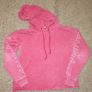 Juniors Pink Hooded Sweatshirt